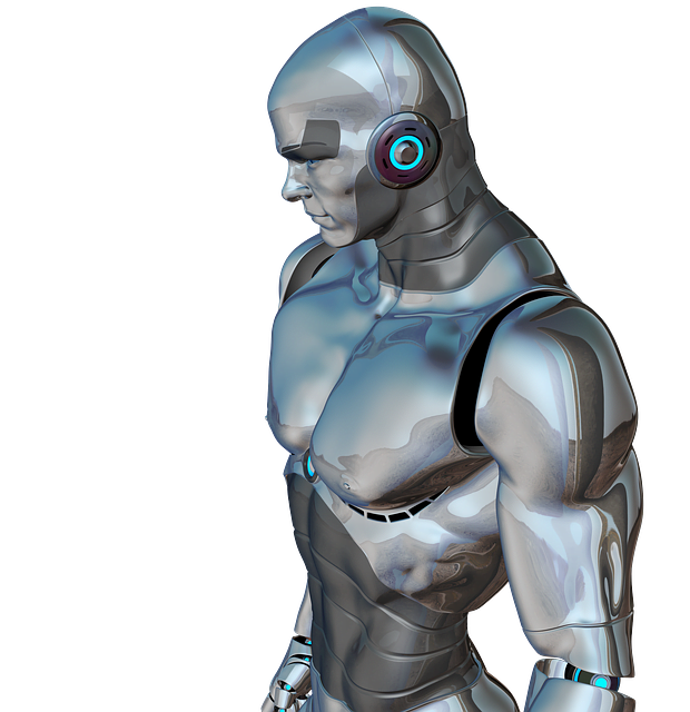 man, muscular, robot